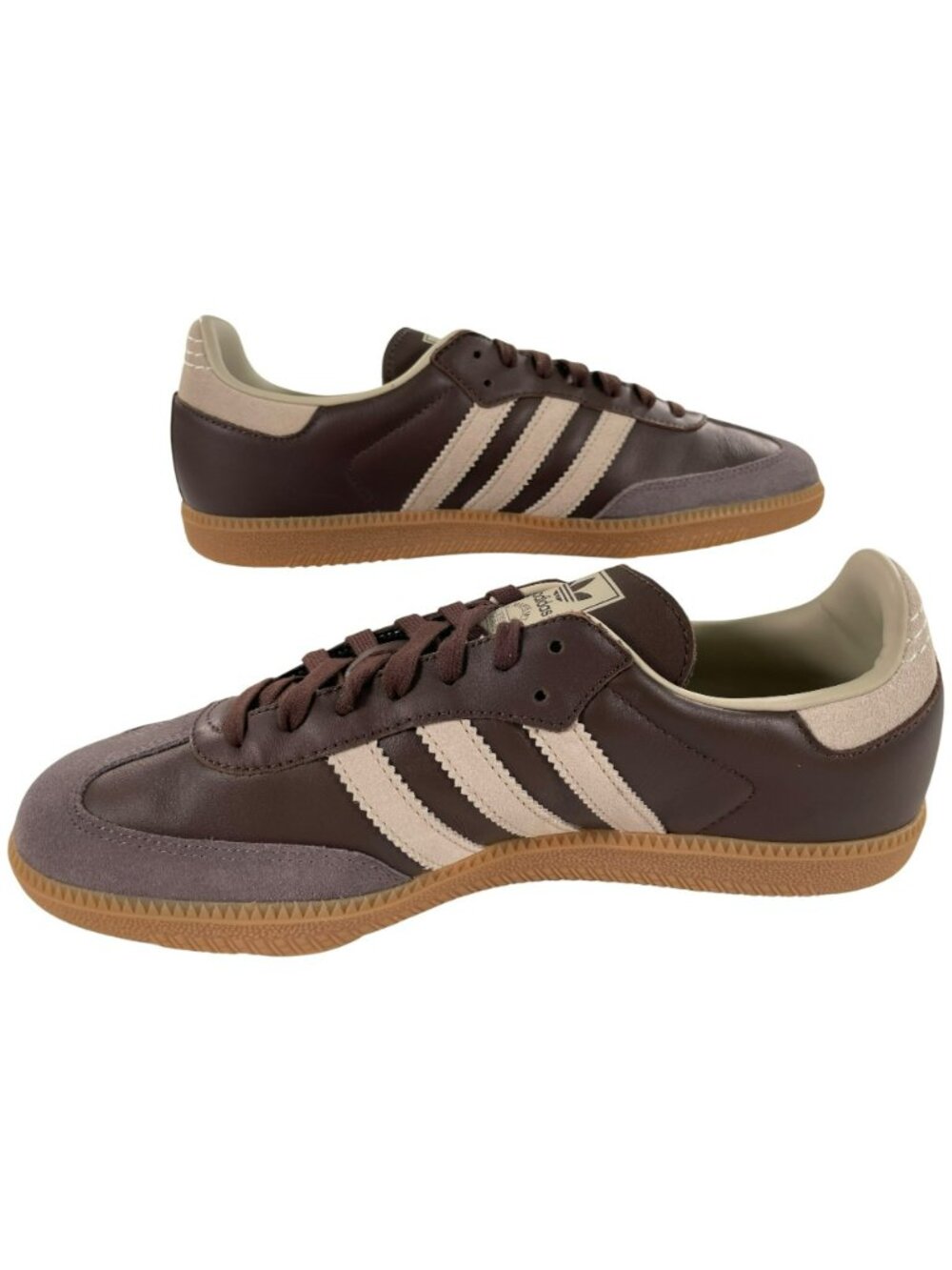 Adidas Samba OG Brown/Putty Leather Athletic Casual Sneakers Men's Size 10 NEW - Picture 2 of 11